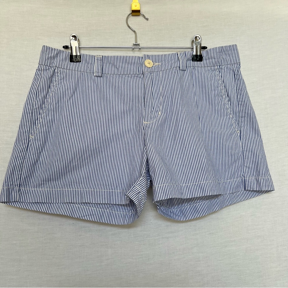 Polo Jeans Company Ralph Lauren MFG Women's Blue Striped 100% Cotton Shorts